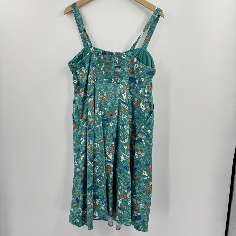 Torrid x Her Universe Disney Retro Moana Tropical Sateen Dress Size 14 - Picture 7 of 7